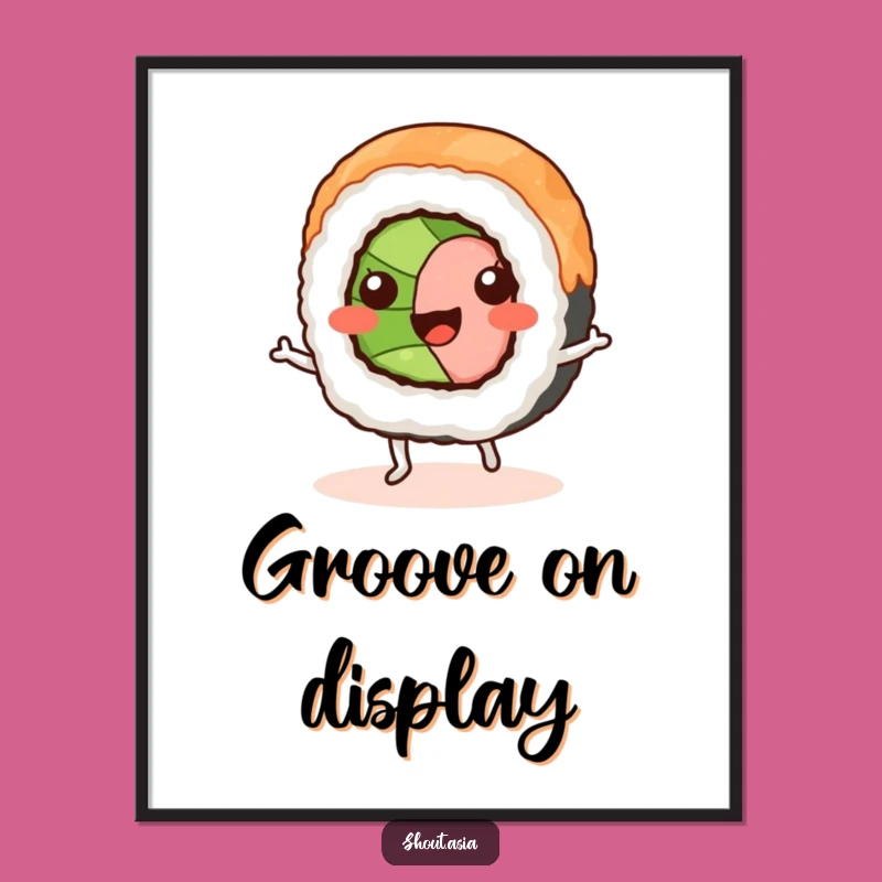 Funny Sushi Roll Jig Digital Art: Instant Laughter for Your Walls