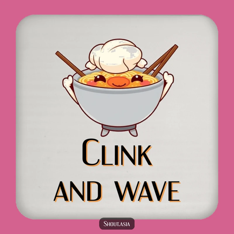 Funny Ramen Coaster Set: Protect Tables with Noodle Humor