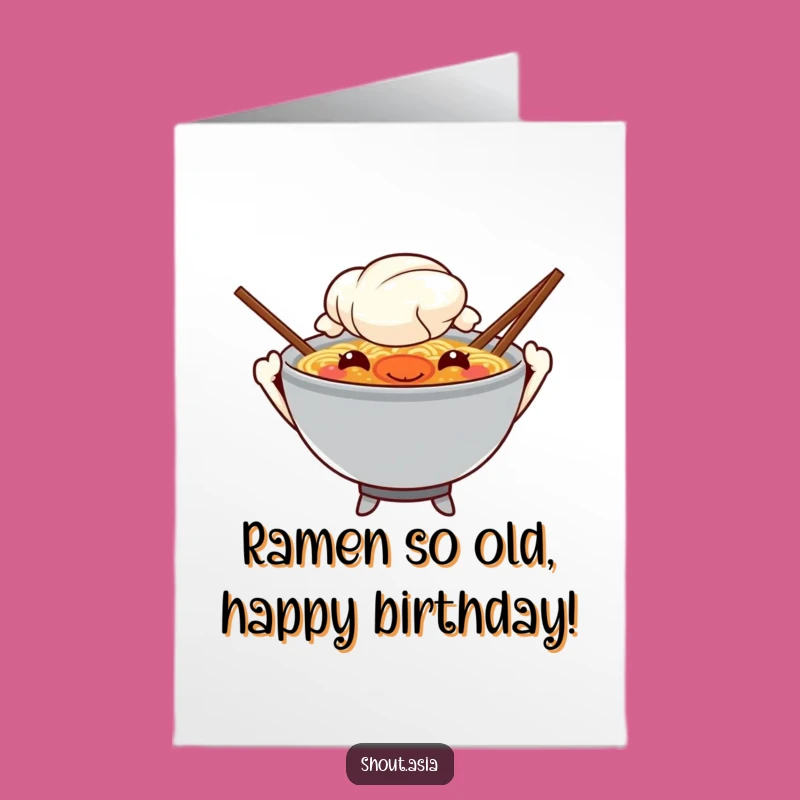 Free Printable Birthday Card: Wacky Ramen Wave Downloadable, Fun Gift
