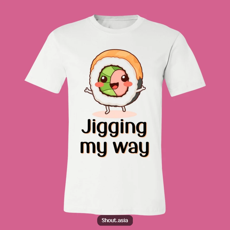 Funny Dancing Sushi Roll T-Shirt: Wearable Humor for Sushi Fanatics